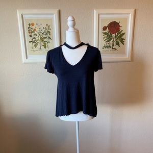 Choker neck shirt